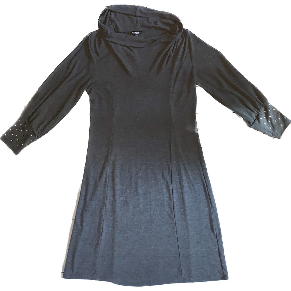 Long Sleeve Cowl Neck Shift Dress- Size 1X